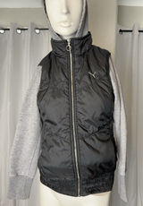 Women’s Puma‎ Zip Up Hoodie Jacket - Small - Vest - Grey Black Sport Lifestyle Photo 0