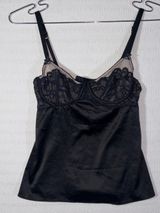 Victorias Secret Womens Very Sexy Satin Lace Bra Cami Tank Top Size 34C Photo 0