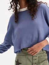 We The Free x Free People Jayson Ringer Tee Waffle Knit Thermal Top Oversize Photo 0