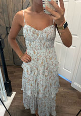 Lulus blue floral maxi dress Photo 0