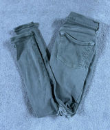 Free People Women's Green Distressed Skinny Jeans Size 24 Photo 0