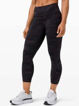 lululemon athletica‎ Black Camo High-Rise Crop Leggings Size 4 Photo 0
