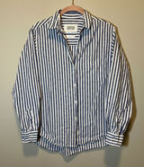 Grayson The Hero Blue White Striped Dobby Dot Button Down Shirt Size 03 M Photo 0