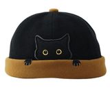 Black Kitty Cotton Docker Cap Photo 0