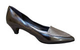 Anne Klein Patent‎ Leather Pointed Toe Shoes Heels Gun Metal Silver Size 8 Photo 0