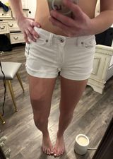 White Jean Shorts Photo 0
