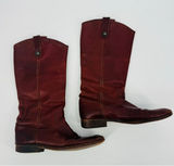 Women's Frye Leather Melissa Boots Reddish Brown Size 9.5 - READ Photo 0