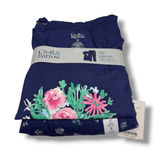 Croft‎ & Barrow Womens 3X Navy Blue Floral 2-Piece Sleep Set Pajamas NWT Photo 0