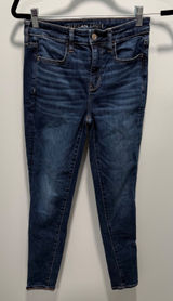 American Eagle Jegging Dark Wash 4 High Waisted Next Level Stretch Casual Photo 0