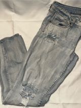 American Eagle Outfitters Light Blue Distressed Boyfriend Jeans Photo 0