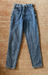 Vintage JCPenney High Waist Mom Jeans Tapered Leg Blue 100% Cotton Photo 0