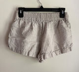 Reformation 100% Linen Ruffle Shorts XS Oatmeal Beige Photo 0