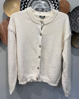 Wild Fable NWT Cream Button Front Cardigan Sweater Braided Shoulder Detail M Photo 0