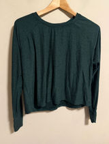 Beyond Yoga Featherweight SpaceDye Daydreamer Long Sleeve Top Green- Size Small Photo 0