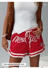 Princess Polly New York Shorts Red Photo 0