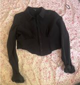 Love Tree Cropped Button-Up Long Sleeve Photo 0