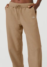 Alo Yoga Accolade Straight Leg Sweatpants Tan Brown Large W0456R Photo 0