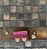Vintage Y2K Betsey Johnson Coquette Pink Heart Necklace & Earrings Set 💗 Photo 0