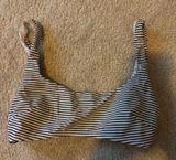 Black and White Scoop Bikini Top Photo 0