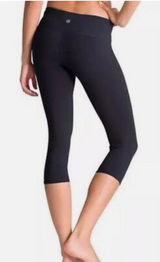 Athleta Size Small Chatturanga Black Womens Cropped Athletic Leggings‎ Photo 0