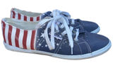 Superga USA Flag Sneakers Womens 10‎ Canvas Lace Up Americana Red White Blue Photo 0