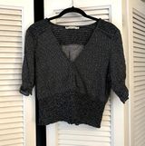 Abercrombie and Fitch Black Polka Dot Blouse Photo 0