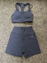 AYBL Shorts and Bra Set Navy Blue Photo 0