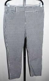 Old Navy Pixie Pants Size 12 Black White Gingham High-Rise Cropped Trousers Photo 0