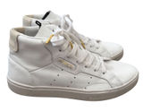 Adidas Sleek Mid White Leather High Top Sneakers Gold Foil Size 6.5 Photo 0