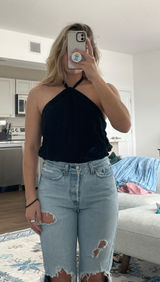 Black Halter Bodysuit  Photo 0