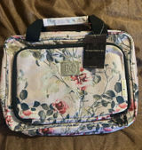 Floral Tote Bag - Cream with Pink & Blue Accents Photo 0