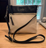 Kate Spade New York Crossbody Bag Pebbled Leather Navy Cream Gold Hardware Photo 0