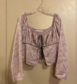 NWT Altar’d State Layken Lace Bow tie top size M Photo 0