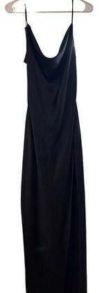 Oh Polly Black Carmela Cowl Neck High Slit Maxi Dress Photo 0