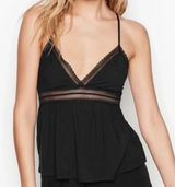 Victorias Secret Sleepwear Tanktop Black Lace Photo 0