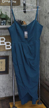 City Chic Womens Trendy Plus Size Sassy V Wrap Dress 6575644 Emerald Green 16W Photo 0