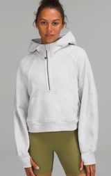 Scuba Oversized Half-Zip Hoodie Heather Core Ultra Grey Photo 0