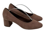 Steve‎ Madden Womens Tour Classic Pump Shoes Camel Suede Block Heels Size 6.5 Photo 0