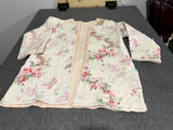 Handmade women's Floral Quilted Duster Sweater Sz XS/S Cottage Core Grandma Chic Photo 0