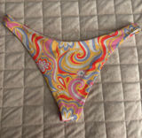Women’s Floral Swirl Bikini Bottom - Pink, Yellow & Red Size M/L Photo 0