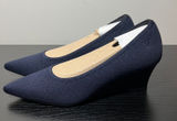 VIVAIA Aria Wedge Pro Navy Blue Knit Pointed Toe Sustainable Heels EU 40 US 9 Photo 0