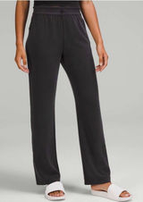 Lululemon Softstreme High Rise Pants Womens 4 Black Wide Leg Lounge Casual Photo 0