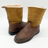 Martino Womens Leather Shearling Boots Size 9.5 Winter‎ Minimal Western Heritage Photo 0