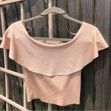 ZARA Knit Crop Top In Pink Blush S Photo 0