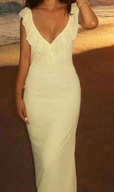 Shein Yellow Dress Maxi Photo 0