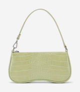 JW Pei Eva Shoulder Bag Yellow Green Croc Vegan Leather Zip Handbag Women’s A24 Photo 0
