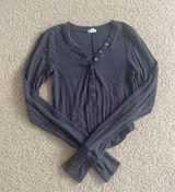 Garage Button Ling Sleeve Top Photo 0