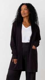 Zestt Organics Million Miles Travel Cardigan Organic Cotton Black - Size L Photo 0