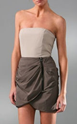 Alice + Olivia Silk Strapless Mini Dress Photo 0