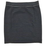 Madewell Ridgestripe Striped Stretch Knit Blue Grey Pencil Skirt S Photo 0